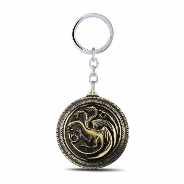 Quality Game of Thrones House Targaryen Dragon Key Chain Pendant