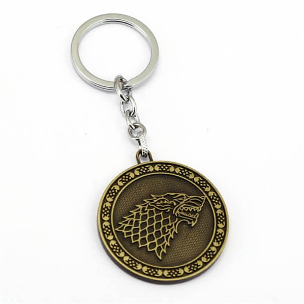 Kvalitná hra o tróny prívesky na kľúče Stark Sigil Key Rings