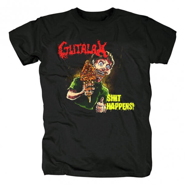 Quality Gutalax Shit Happens Tee Shirts Czech Republic Metal Band T-Shirt