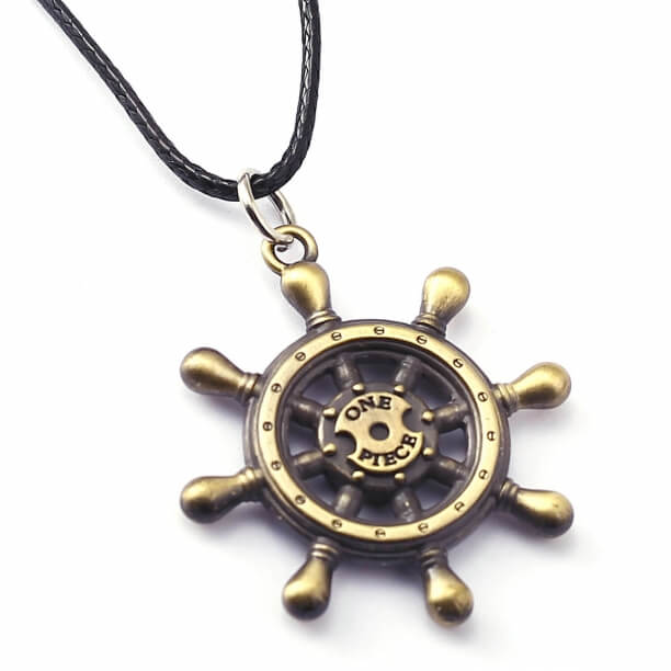 Quality One Piece Necklace Rudder Compass Sign | WISHINY