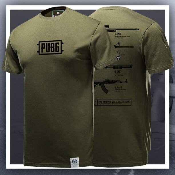 Quality PUBG Armory Army Green Tshirt Playerunknown'S Battlegrounds T-shirt 