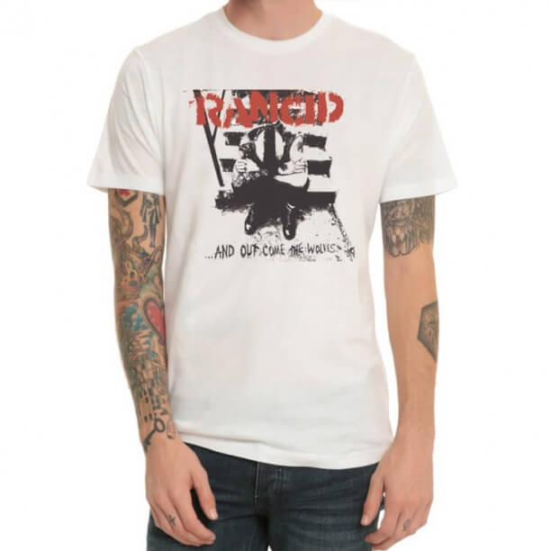 Rancid Band Tshirt White Heavy Metal Tee