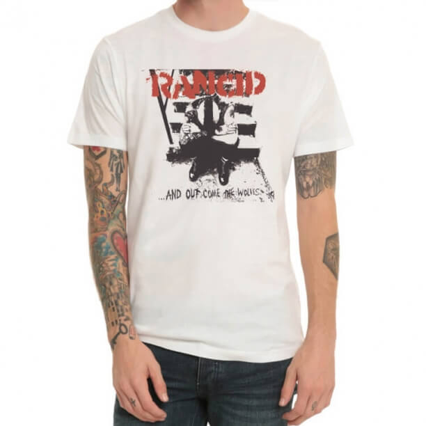 Rancid Band Tshirt T-shirt blanc en métal lourd