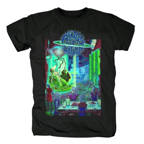 T-Shirt in metallo di Rings Of Saturn Ayy Lmao