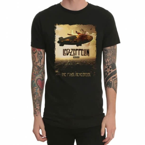 Rock Band Led Zeppelin Tricou Negru Heavy Metal T