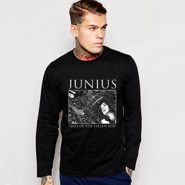 Rock Music Team Junius เสื้อยืดโลหะหนักแขนยาว Tee