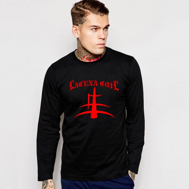 ทีมดนตรีร็อค Lacuna Coil Long Sleeve Tshirt