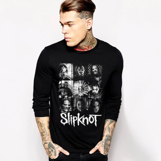 Rock Müzik Takımı Slipknot Uzun Kollu Tshirt