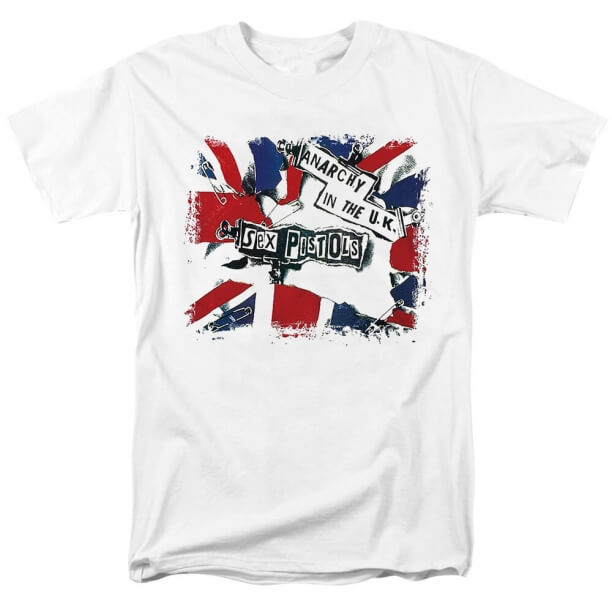 セックスピストルズティーシャツイギリスパンクロックバンドTシャツ