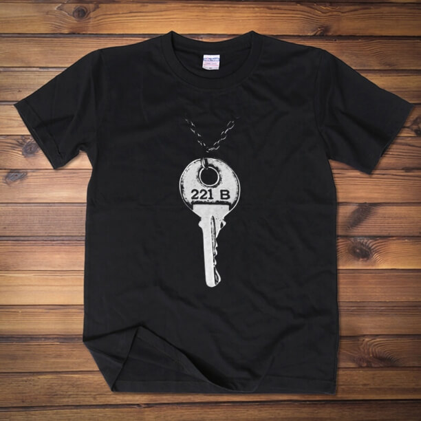 Sherlock Baker Street 221B Key Tee shirt
