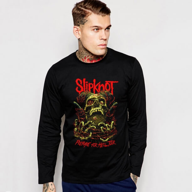 Slipknot Band Long Sleeve Black T-Shirt
