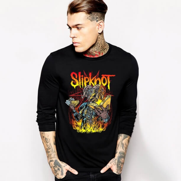 Slipknot Knot Long Sleeve T-Shirt Black Heavy Metal Tee