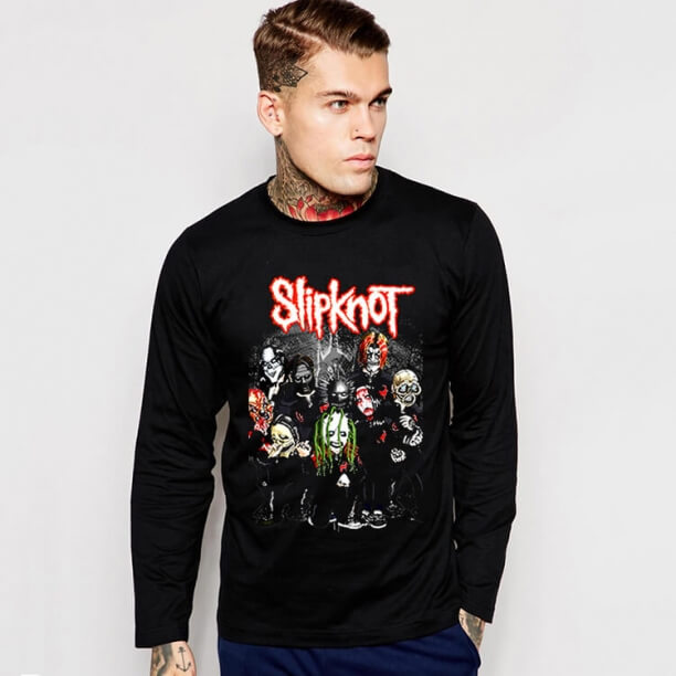 Tshirt longo da luva de Livek do Slipknot para homens