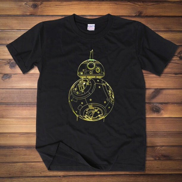 Star Wars a força desperta o t-shirt dos robôs BB8