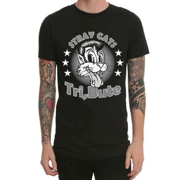 Stray Cat Rock Tee Shirt Sort