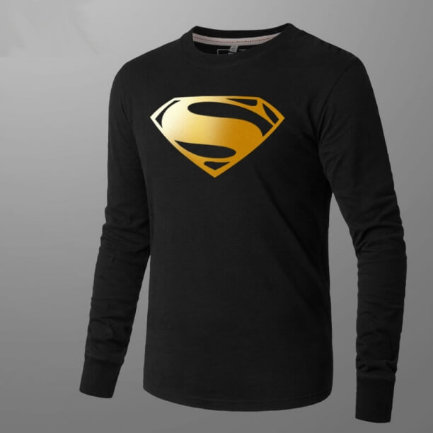 Superman Mens manga comprida camiseta