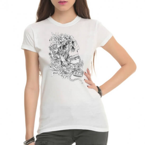 T-shirt per uomo di Tattoo Rock White 