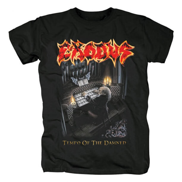 Uk Metal Band Tees Personalised Exodus Tempo Of The Damned T-Shirt