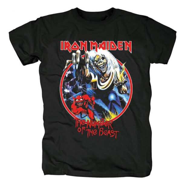 T-Shirt Iron Maiden in metallo Rock Band del Regno Unito