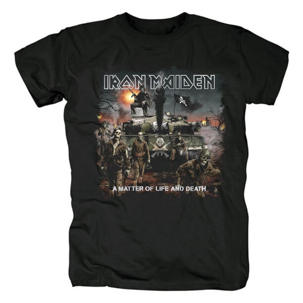 İngiltere Metal Kaya Grafik Tees Demir Kızlık Band Yaşam Ve Ölüm Bir T-Shirt Meselesi