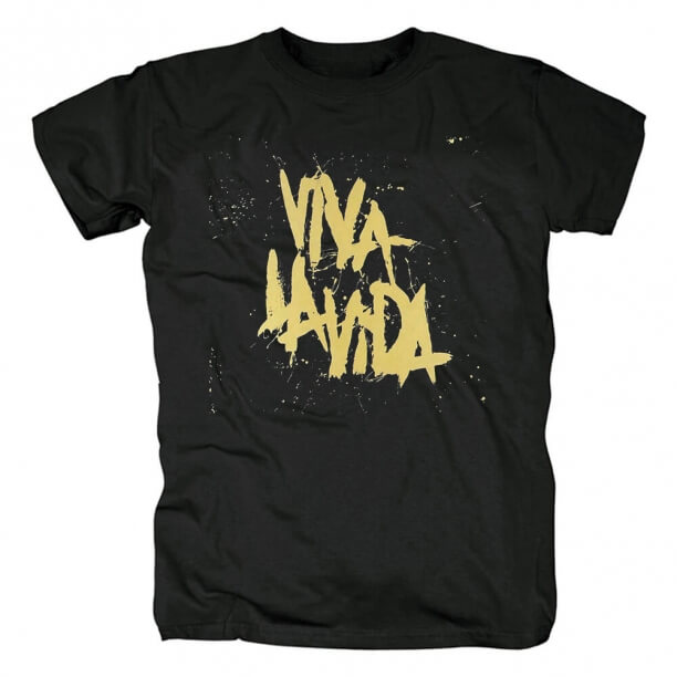 イギリスロックグラフィックティーズコールドプレイバンドViva La VidaロゴTシャツ