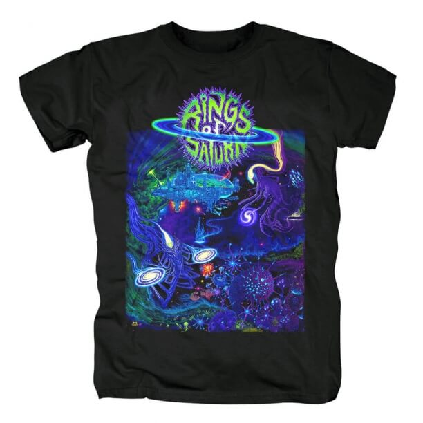 Anéis originais de Saturno Ultu Ulla Camisetas T-shirt do metal