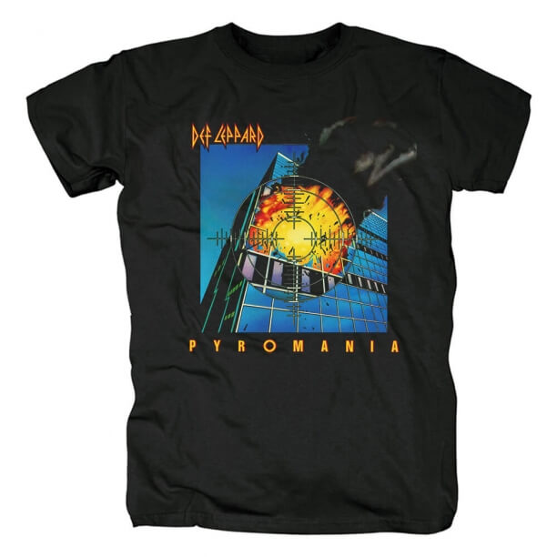 Unique Uk Def Leppard T-Shirt Metal Punk Rock Band Graphic Tees