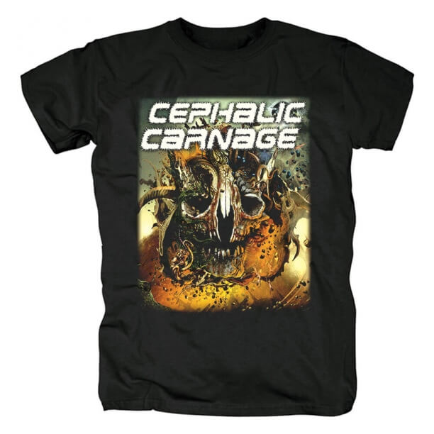 Wir Cephalic Carnage T-Shirt Metall Graphic Tees