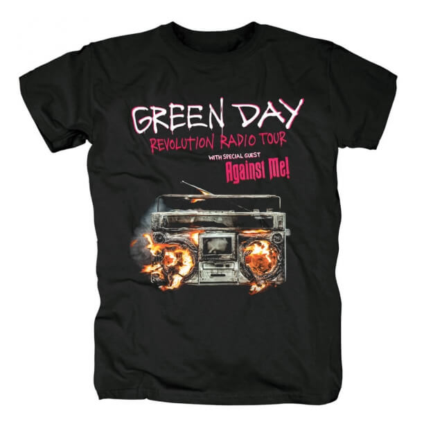 Us Green Day Evolution Radio T-Shirt Punk Rock Band Graphic Tees