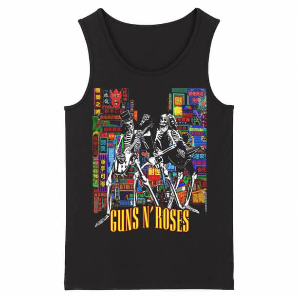 Us Hard Rock Sleeveless Graphic Tees Unique Guns N' Roses Tank Tops