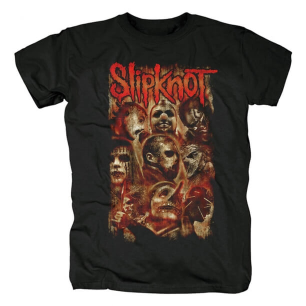 Us Metal Rock Graphic Tees Slipknot Band Knotfest Fire Flag T-Shirt