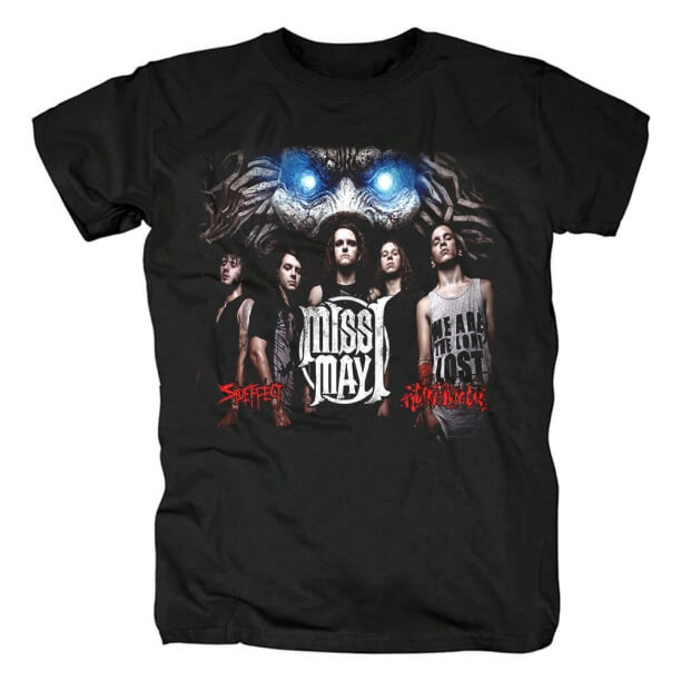 Nás Miss May I Mummy T-Shirt Hard Rock Metal Graphic Tees