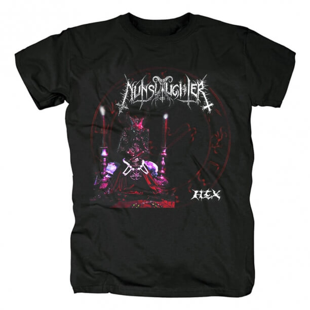 Us Nunslaughter TシャツHard RockグラフィックTシャツ