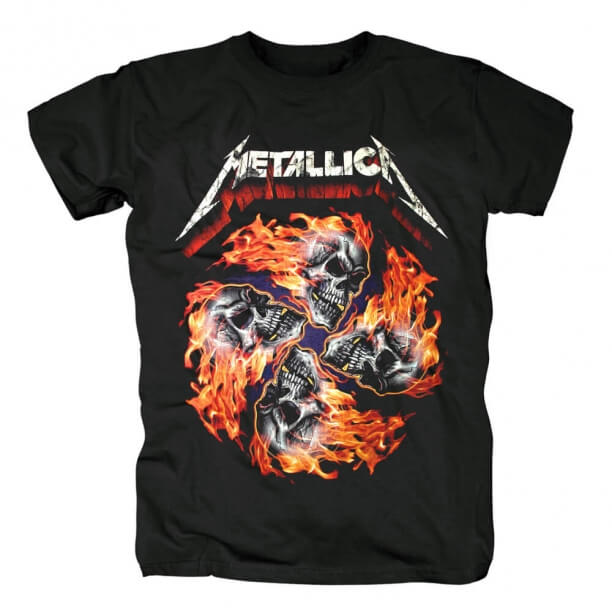 Maglietta Us Skull Rock Graphic Tees Quality Metallica