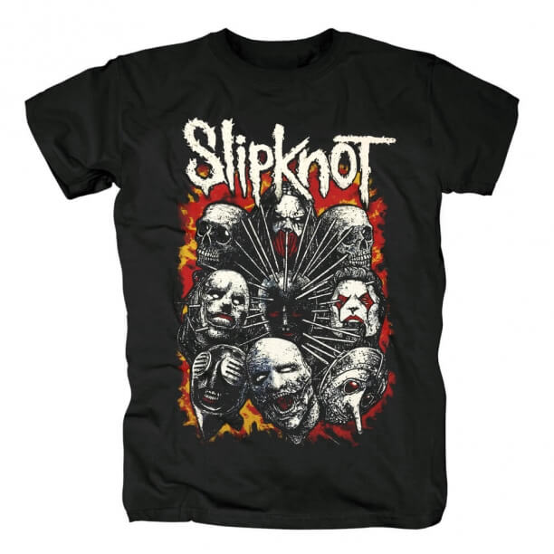 Tricou cu tricou în bandă metalică, cu tricou Slipknot