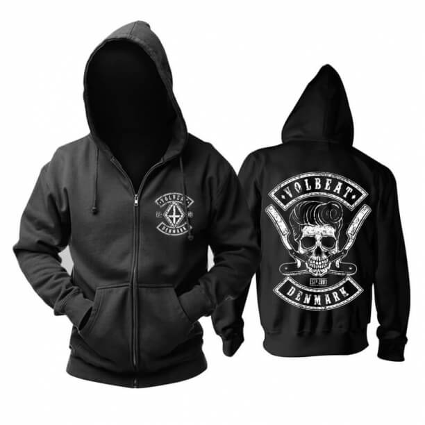 Logotipo de Volbeat Dinamarca Moletom Com Capuz Hoodie Da Rocha Do Metal De Dinamarca