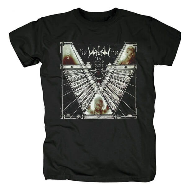 T-shirt preto da rocha do metal do t-shirt de Wat