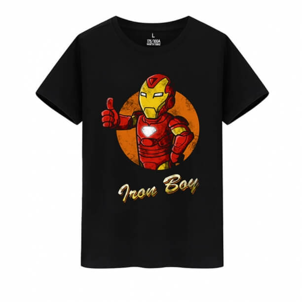 Avengers Tees Marvel Super-herói Iron Man T-Shirt