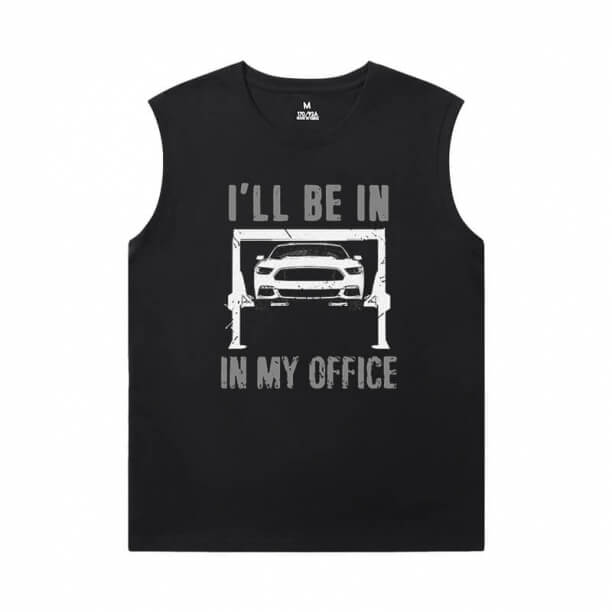 Racing Car T-Shirt Cotton xe động cơ Sleeveless Tshirt Mens