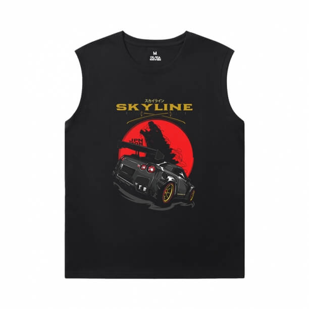 Auto bez rukávov okrúhly krk tričko Cool GTR T-Shirt