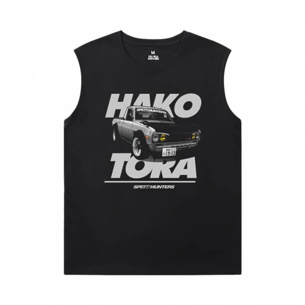 Car Tees Personalizate GTR Negru SleeveLess T Shirt