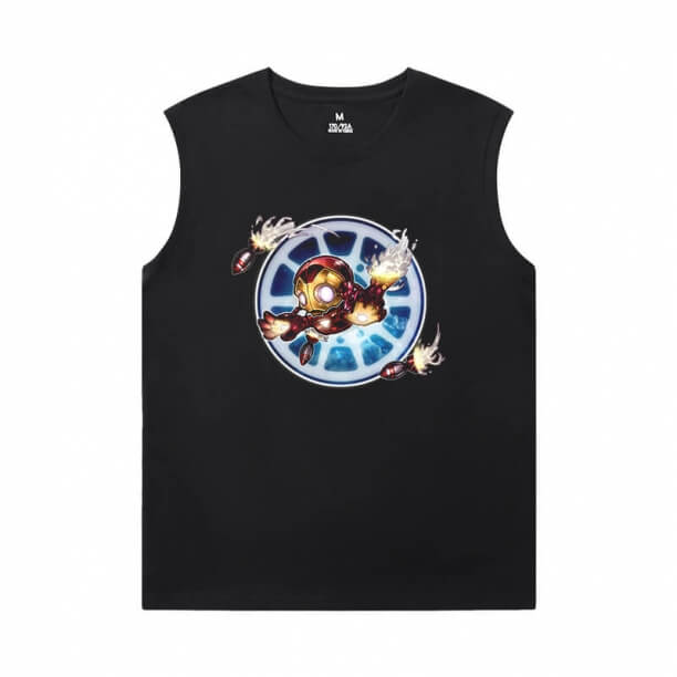 Marvel Iron Man Round Neck Ærmeløs T shirt The Avengers Tee