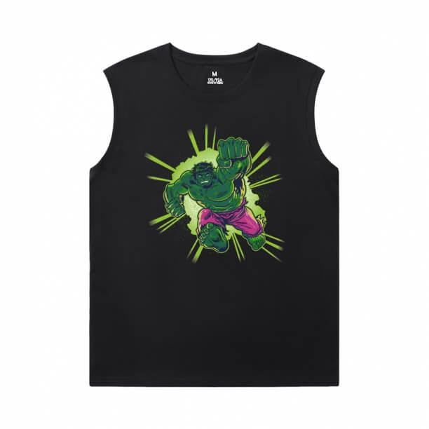 The Avengers Tshirt Marvel Hulk Sleeveless T Shirts Men'S For Gym