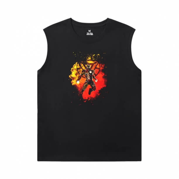 Marvel Iron Man Tee The Avengers Sleeveless Round Neck T Shirt