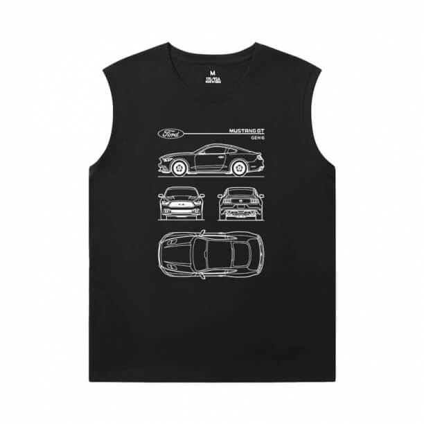 Car Sleeveless Tshirt Men Cool Ford T-Shirt