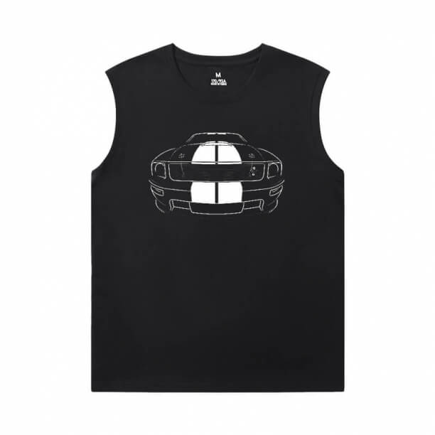 Racing Car Men'S Sleeveless T Shirts Cotton XXL Ford Tees