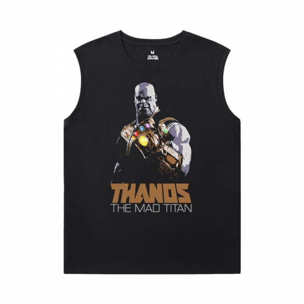 Thanos Tees Marvel The Avengers Round Neck Sleeveless T Shirt