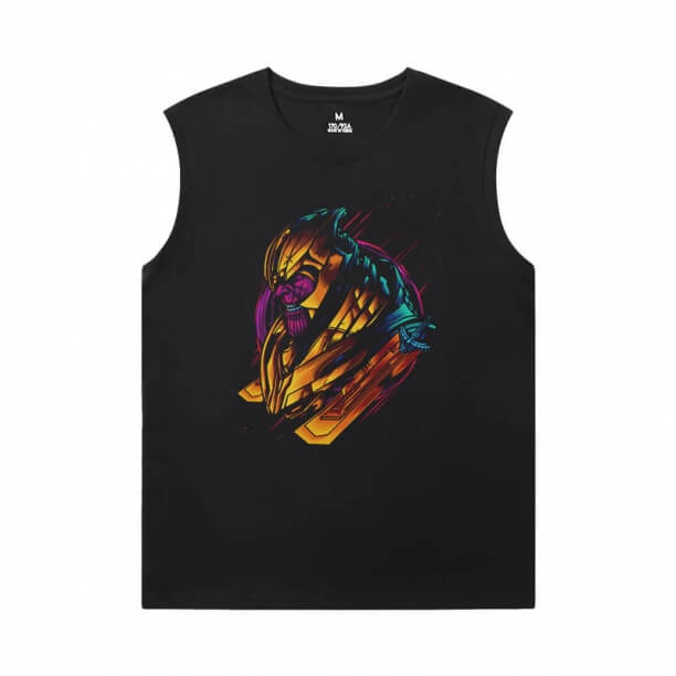 As camisas dos Vingadores maravilha Thanos camisas sem mangas personalizadas