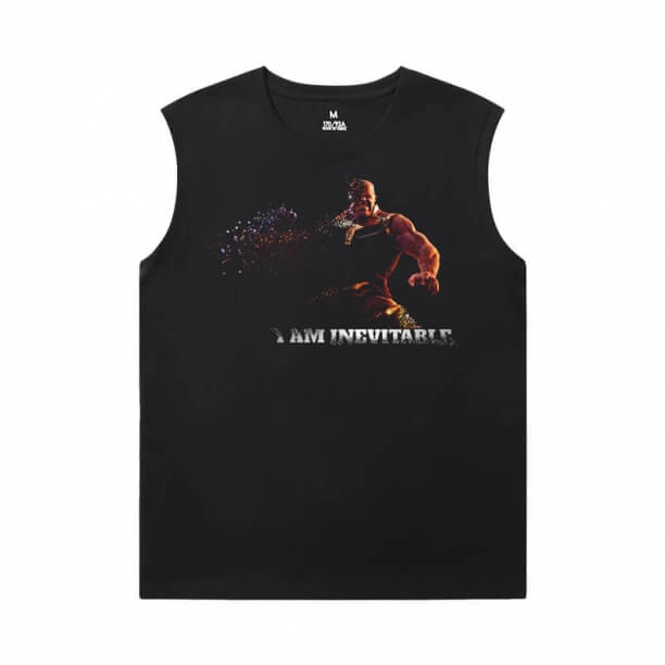 The Avengers Tshirts Marvel Thanos Mens Sleeveless T Shirts