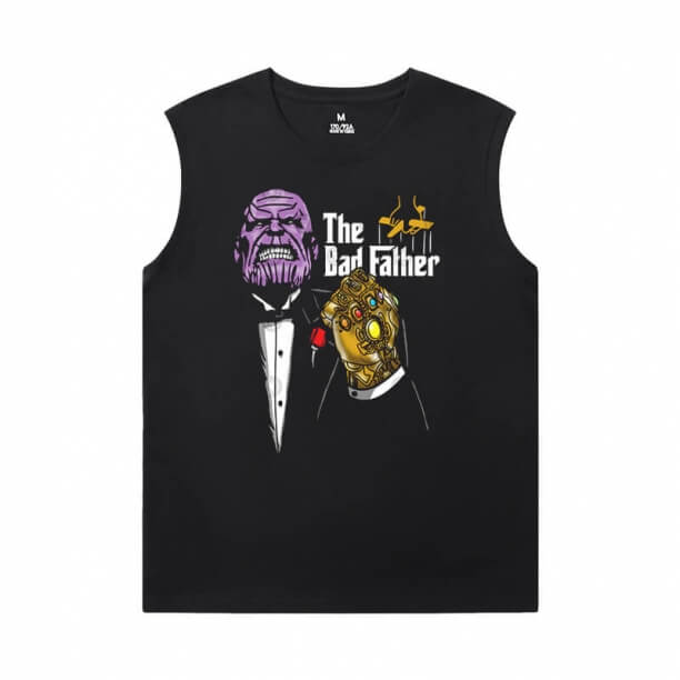 Thanos Mens đồ họa áo sơ mi không tay Marvel The Avengers Shirt